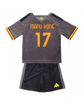 Billige Fotballdrakt AS Roma Manu Kone #17 Replika Tredjedraktsett Barn 2026-27 Kortermet (med bukser)
